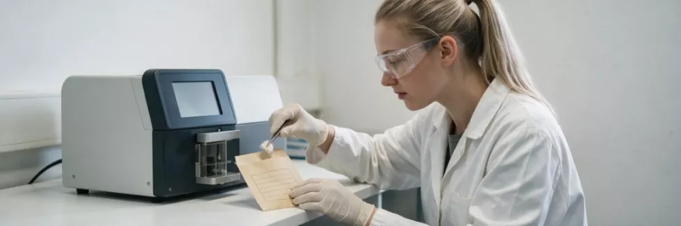 forensic-chemistry-student-handling-a-fibre-sample-in-a-lab