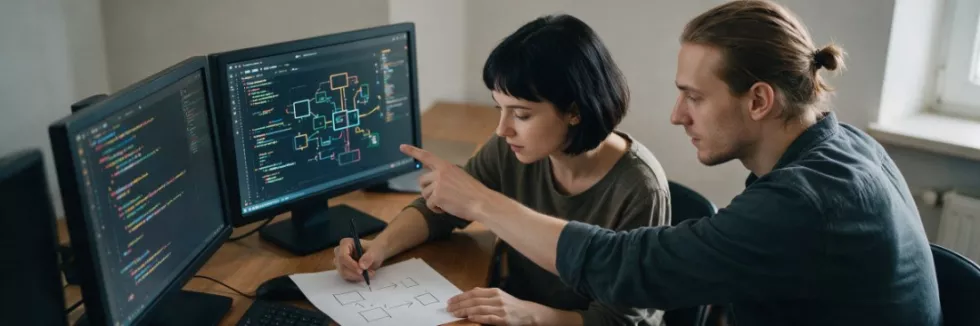 computing-graduates-designing-a-software-system-at-monitors