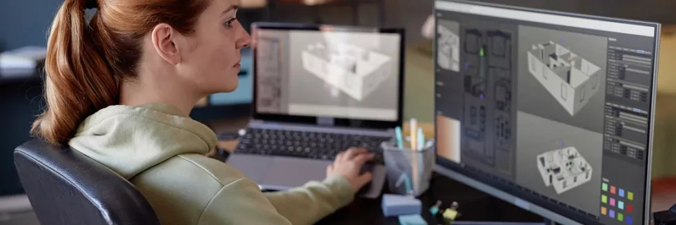 Computer-Graphics-test-working-on-3d-design-projects-in-an-office-environment