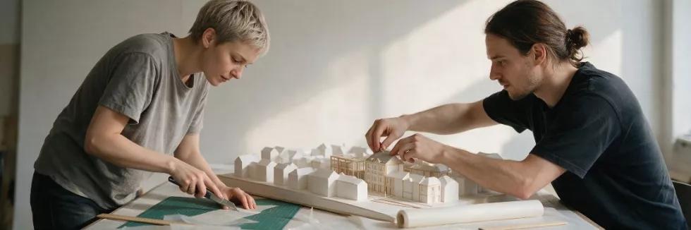 architects-building-a-white-architectural-model-test