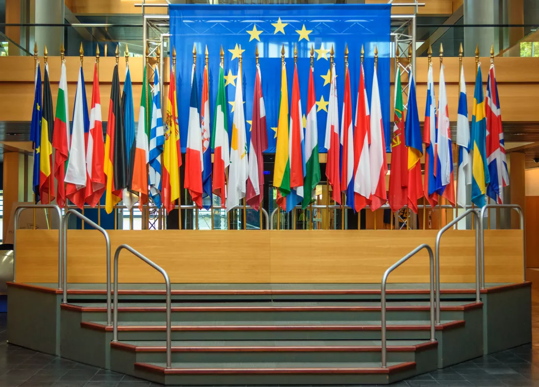 various-flags-government-building