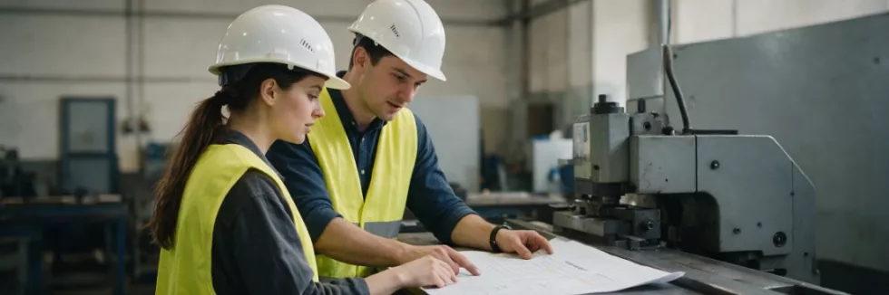 engineering-managers-planning-production-beside-a-factory-machine