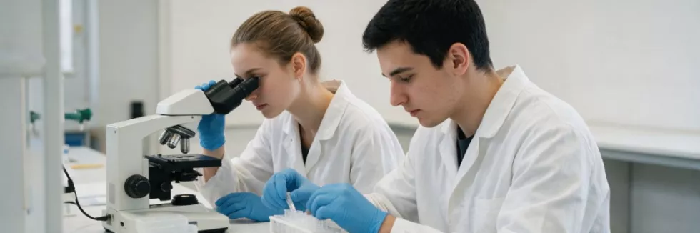 biology-students-examining-samples-under-a-microscope