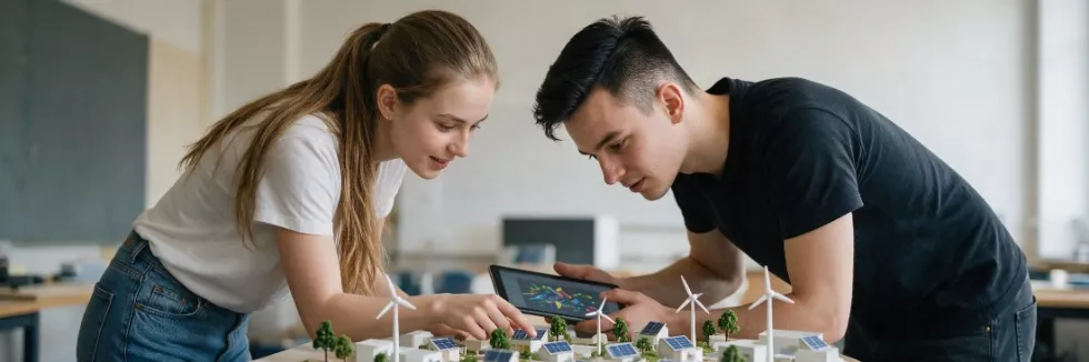 students-examining-a-model-of-a-sustainable-neighbourhood-test