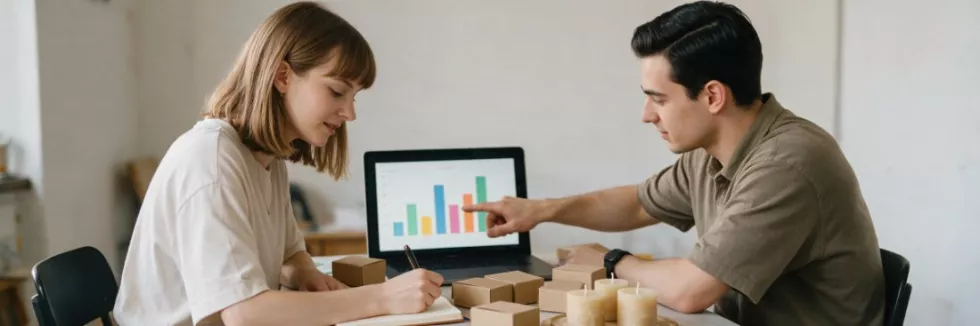 students-planning-a-small-online-business-with-handmade-products