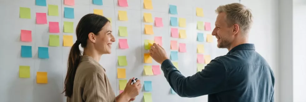 managers-planning-a-project-with-sticky-notes-on-a-board