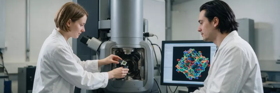 researchers-loading-a-sample-into-an-electron-microscope