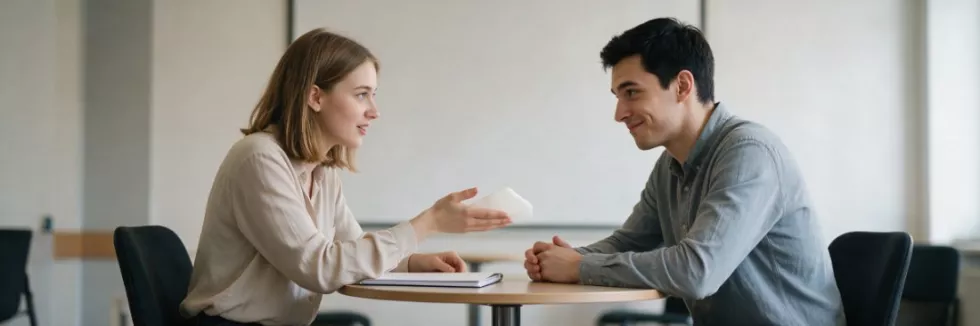 students-practising-a-sales-pitch-in-a-meeting-room