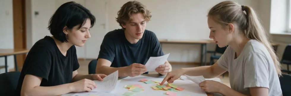 students-analysing-community-survey-results-at-a-table