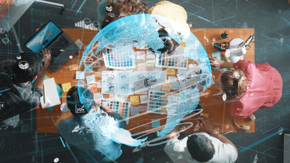 top-view-creative-designer-work-together-with-hologram-global-symposium