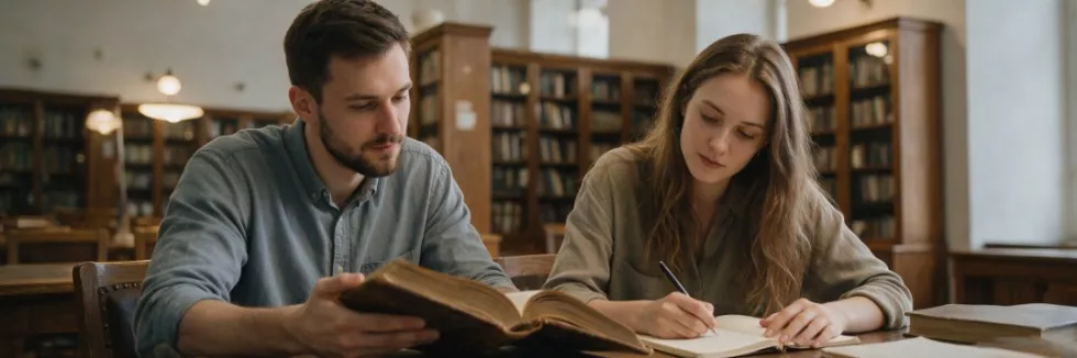 theology-students-studying-an-old-volume-in-a-library
