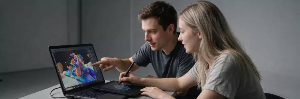 students-modelling-a-3d-object-on-a-graphics-tablet