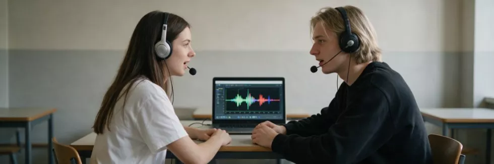 two-students-practising-pronunciation-in-a-language-lab