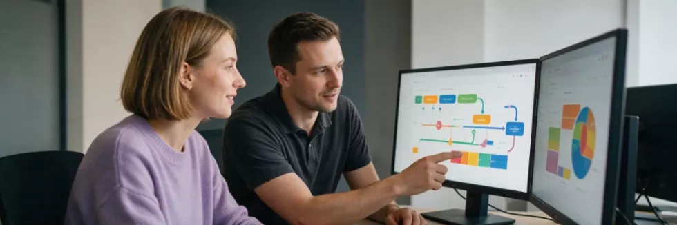 marketers-analysing-customer-journey-charts-on-monitors