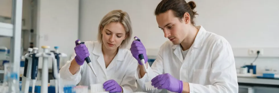 students-pipetting-dna-samples-in-a-genetics-lab