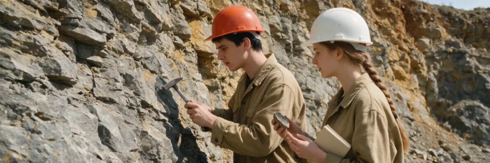 geology-students-examining-a-rock-face-in-a-quarry