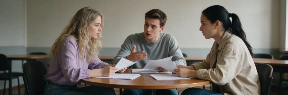 students-debating-over-documents-at-a-round-table
