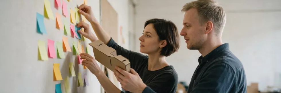 innovation-managers-testing-a-cardboard-prototype-with-sticky-notes