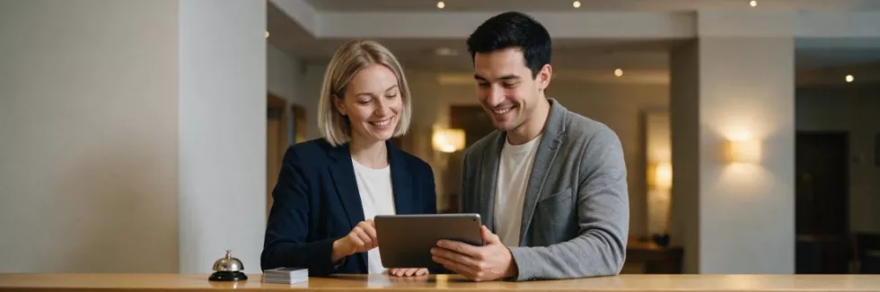 hospitality-graduates-at-a-hotel-reception-desk