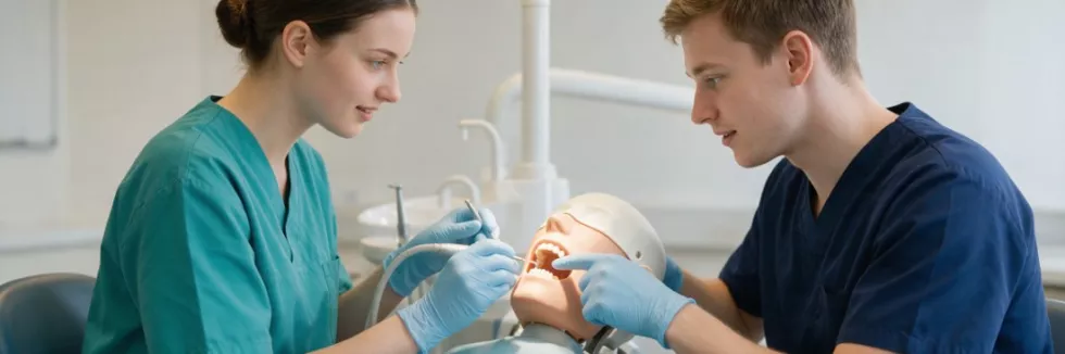 dental-students-practising-on-a-training-manikin-head