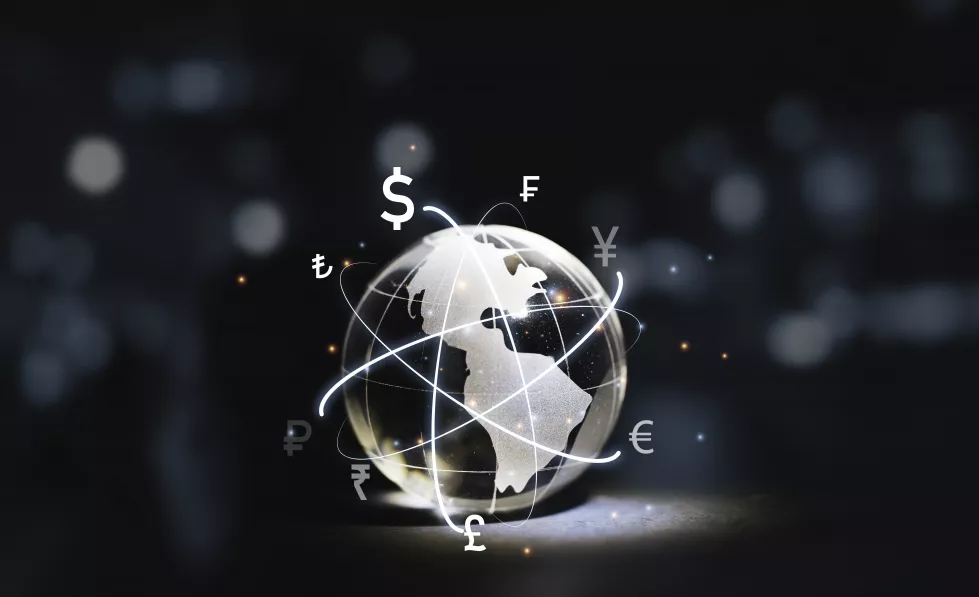 crystal-world-with-currency-sign-include-dollar-euro-yen-yuan-pound-sterling-money-transfer-exchange-trade-forex-concept